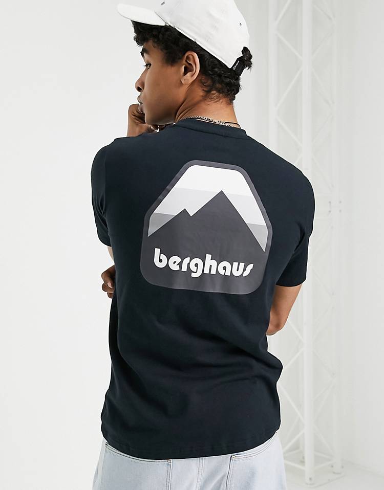 Berghaus Graded Peak back print t-shirt in black